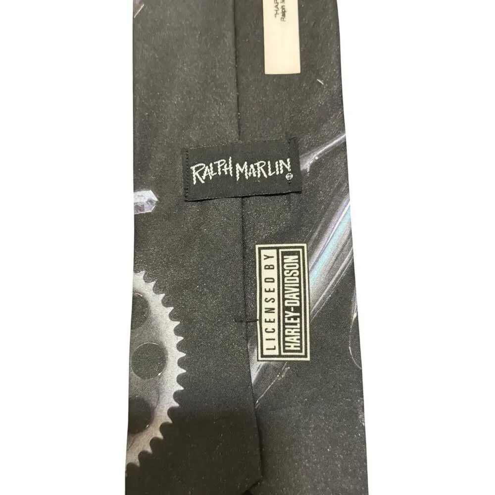 Ralph Marlin Harley Davidson Harley Parts Gears Exhaust Pipe 1994 Necktie